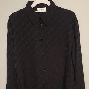 Celine Paris Black Silk Shirt